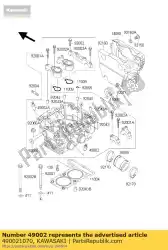 Ici, vous pouvez commander le soupape de guidage auprès de Kawasaki , avec le numéro de pièce 490021070: