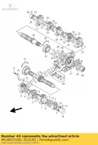 suzuki 0918025100 spacer - Bottom side