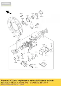 kawasaki 41080135311H disco, rr, negro zx1100-d1 - Lado inferior