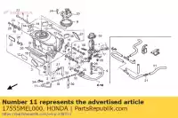 17555MEL000, Honda, tubo a, respirar tanque de combustible honda cbr fireblade rr cbr1000rr 1000 , Nuevo