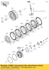 kawasaki 130870588 01 moyeu-embrayage - La partie au fond