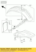 350221353290, Kawasaki, garde-boue-arrière, l.green kx85- kawasaki kx 85 2005 2006 2007 2008 2009 2010 2011, Nouveau