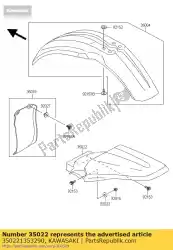 Here you can order the fender-comp-rear,l. Green kx85- from Kawasaki, with part number 350221353290: