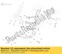 B046127, Piaggio Group, Bouton poussoir aprilia  caponord zd4vk000, zd4vka, zd4vk001, zd4vka01 zd4vkb000, zd4vkb001, zd4vkb003, zd4vkb00x, zd4vkb009 zd4vku00 1200 2013 2014 2015 2016 2017, Nouveau