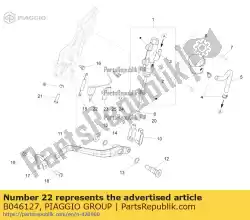 Aquí puede pedir presionar el botón de Piaggio Group , con el número de pieza B046127: