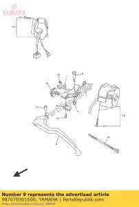 yamaha 987070301600 schroef, plat - Onderkant