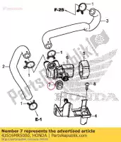 43516MR5000, Honda, gomma, montaggio honda  cr crf nss pc sh 125 250 300 800 1000 1100 1989 1990 2002 2003 2004 2005 2006 2007 2008 2009 2010 2011 2012 2013 2014 2015 2017 2018 2019 2020, Nuovo