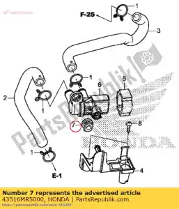 honda 43516MR5000 rubber, mounting - Bottom side