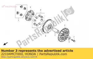 honda 22104MCT000 boss b, drive face - Bottom side