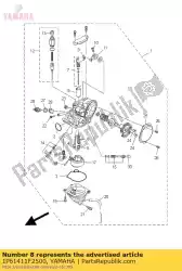 Ici, vous pouvez commander le soupape, papillon 2 auprès de Yamaha , avec le numéro de pièce 1P61411F2500: