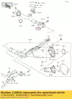 110610285, Kawasaki, guarnizione, 38.1x48.7x32 kawasaki klx  r klx450r klx450 450 , Nuovo