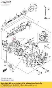 suzuki 2745131GA0 vivienda, final d - Lado inferior