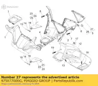 975077000G, Piaggio Group, Tampa traseira do guiador aprilia gilera  nexus sr sr max zapm3560, zd4m3560 zd4m357, zapm357 125 250 300 500 1998 2006 2007 2008 2009 2011 2016 2017, Novo