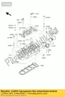 110041383, Kawasaki, guarnizione testa kawasaki zx6rr ninja k m zx 6r 6rr 600 , Nuovo