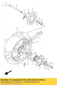 suzuki 6461046E10 tambour, rr.sprocket - La partie au fond