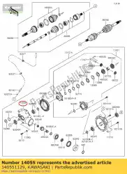 Here you can order the case-gear from Kawasaki, with part number 140551129: