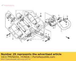 Here you can order the no description available at the moment from Honda, with part number 18317MENA50: