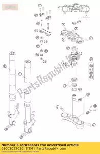 ktm 61001032026 bot.triple clamp cpl. 05 - Bottom side