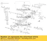 867217, Piaggio Group, rear swing arm pin derbi cafe mulhacen mulhacen cafe senda terra terra adventure e terra e zdpka 125 2007 2008 2009 2010 2013 2016, New