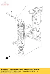 yamaha 5VS222100000 shock absorber assy, rear - Bottom side