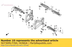 Honda 50730ML7700 bras, l.pillion ste - La partie au fond