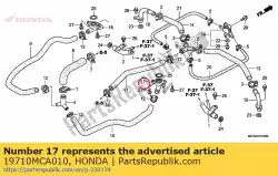 gezamenlijke comp., r. Waterslang van Honda, met onderdeel nummer 19710MCA010, bestel je hier online: