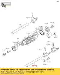 Qui puoi ordinare cambio stelo, uscita ex650a7f da Kawasaki , con numero parte 490470030: