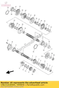 yamaha 14B151630000 housing, bearing 1 - Bottom side