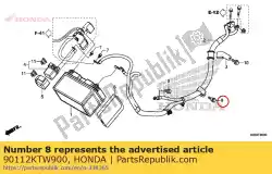 Aqui você pode pedir o parafuso, flange, 6 mm em Honda , com o número da peça 90112KTW900: