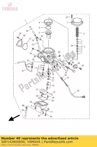 yamaha 5AP142800000 couvercle, carburateur - La partie au fond