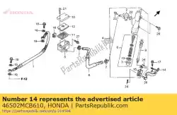 arm, rr. Rem midden van Honda, met onderdeel nummer 46502MCB610, bestel je hier online: