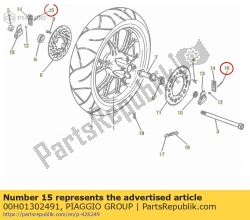 Aprilia 00H01302491, Screw, OEM: Aprilia 00H01302491