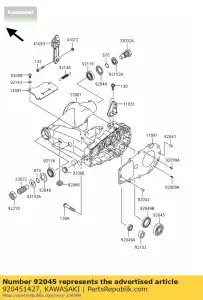 kawasaki 920451427 rolamento de esferas, tmbo / 28c kvf650-a - Lado inferior