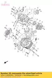 Qui puoi ordinare coperchio lato testata 2 da Yamaha , con numero parte 5JN111860000: