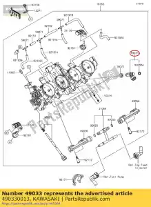 kawasaki 490330013 nozzle-injection zx600p7f - Lower part