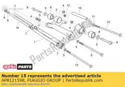 Aquí puede pedir pasador de pivote del motor de Piaggio Group , con el número de pieza AP8121598: