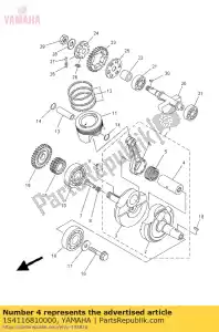 yamaha 1S4116810000 goupille, manivelle 1 - La partie au fond