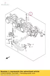Here you can order the throttle body from Suzuki, with part number 1340518H00: