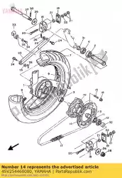 tandwiel aangedreven (46t) van Yamaha, met onderdeel nummer 4SV254460000, bestel je hier online: