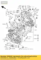 Qui puoi ordinare perno, 12x250. 12x24 da Kawasaki , con numero parte 920040017: