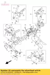 voorste voetsteun (links) van Yamaha, met onderdeel nummer 27D274100000, bestel je hier online: