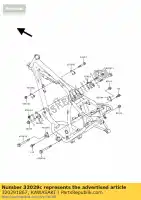 320291867, Kawasaki, supporto motore, testa bj250-a2 kawasaki estrella 250 1994, Nuovo