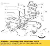 49290050E1, Piaggio Group, pokrowiec na kierownic? gilera stalker 50 1998, Nowy