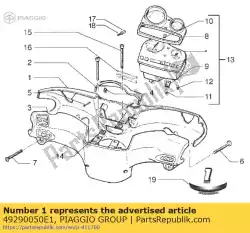 Here you can order the handlebar cover from Piaggio Group, with part number 49290050E1: