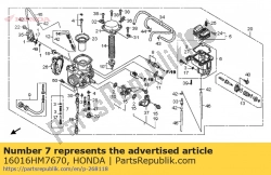 Aquí puede pedir juego de tornillos de Honda , con el número de pieza 16016HM7670: