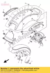 Ici, vous pouvez commander le garde-boue avant comp. Auprès de Yamaha , avec le numéro de pièce 5ELY215120P1: