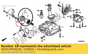 Honda 90402MFAD00 collar, oil filter guard - Bottom side