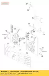 Here you can order the brake caliper front r/s 06 from KTM, with part number 61013016100: