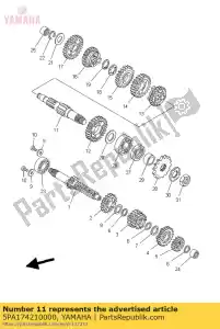 yamaha 5PA174210000 eje, accionamiento - Lado inferior