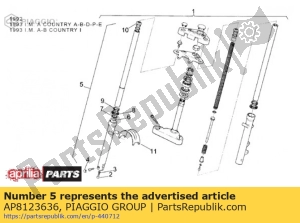 aprilia AP8123636 front fork - Bottom side